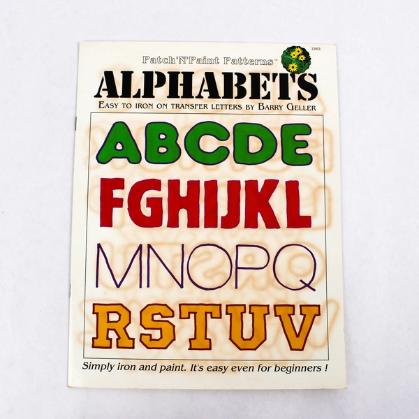 Patch 'N' Paint Patterns Alphabets Easy Iron On Transfer Letters by Barry Geller