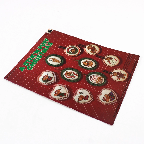 Banar Designs A Stik 'n Puff Christmas 12 Counted Cross Stitch Design Ornaments