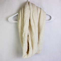 Echo Cream Colored Cowl Loop Knit Scarf