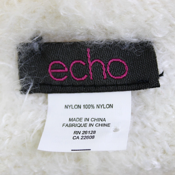 Echo Cream Colored Cowl Loop Knit Scarf