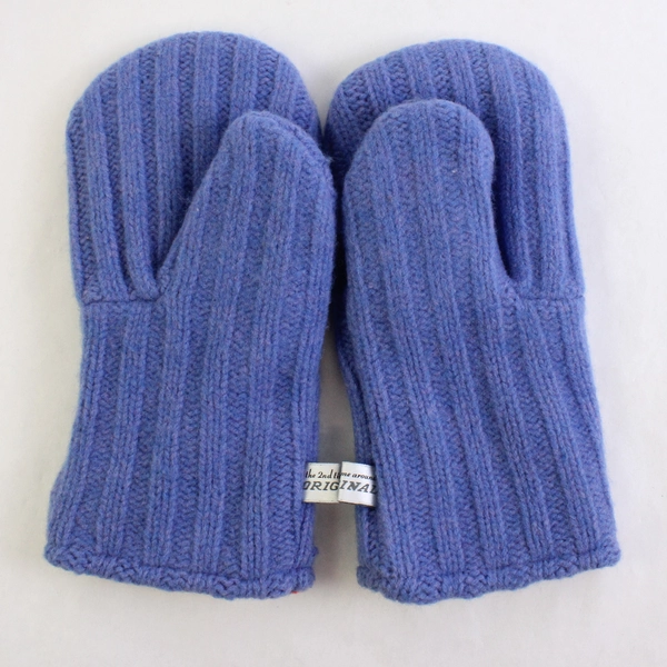 The 2nd Time Around Original Blue Knit Mittens Women's Size XL