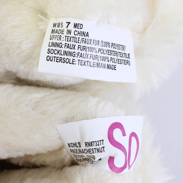 SO Kohl's Tan Faux Suede Boots Faux Fur Trim Women's Size 7 Med