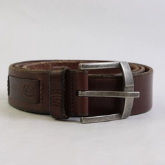Fossil Brown Genuine Leather Belt Gunmetal Buckle Men's Size 100/40