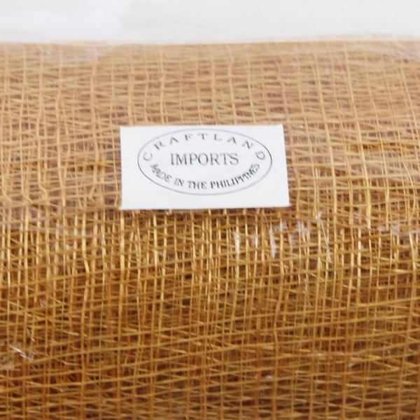 2 Rolls Brown and Green Sinamay Fabric/Ribbon Partially Used