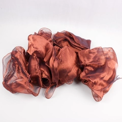 4 Piece Lot of Wide Wire-Edged Ribbon Shimmery Pink-Red