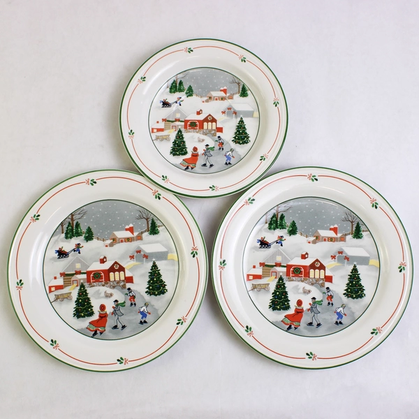 Lot Of 5 Sango Silent Night Pattern Dinner 2 Salad Saucer Tiered Dinner Plate