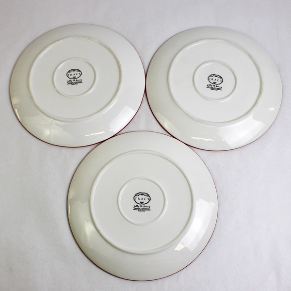 Set of 3 Tracy Porter Jolly Ol' Snowy Plums & Holly Dinner Plates 11"