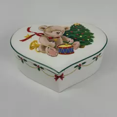 Christopher Stuart Little Drummer Bear China Christmas Heart Trinket Box