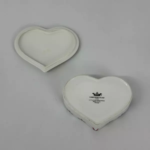 Christopher Stuart Little Drummer Bear China Christmas Heart Trinket Box