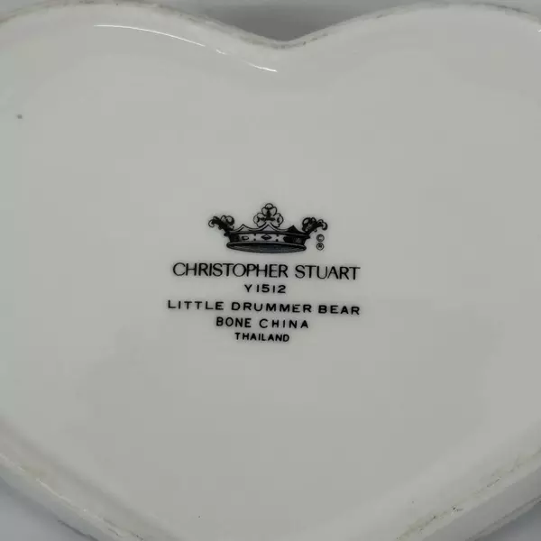 Christopher Stuart Little Drummer Bear China Christmas Heart Trinket Box