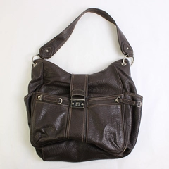 Rosetti Dark Brown Faux Leather Shoulder Bag Purse Flawed