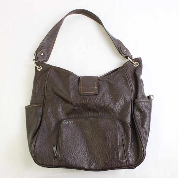Rosetti Dark Brown Faux Leather Shoulder Bag Purse Flawed