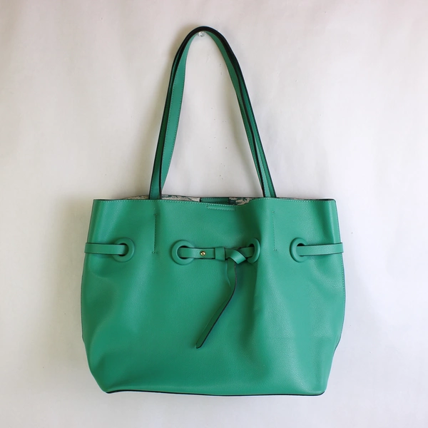 Sea Green Faux Leather Shoulder Bag Purse