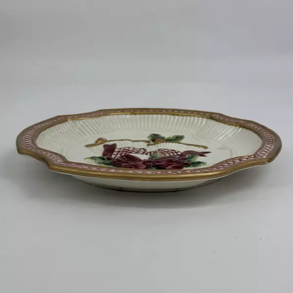 Vintage Fitz & Floyd Essentials Holiday Bells Canape Plate 8.75 Inch Retired