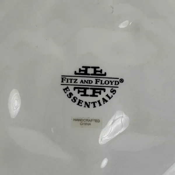 Vintage Fitz & Floyd Essentials Holiday Bells Canape Plate 8.75 Inch Retired