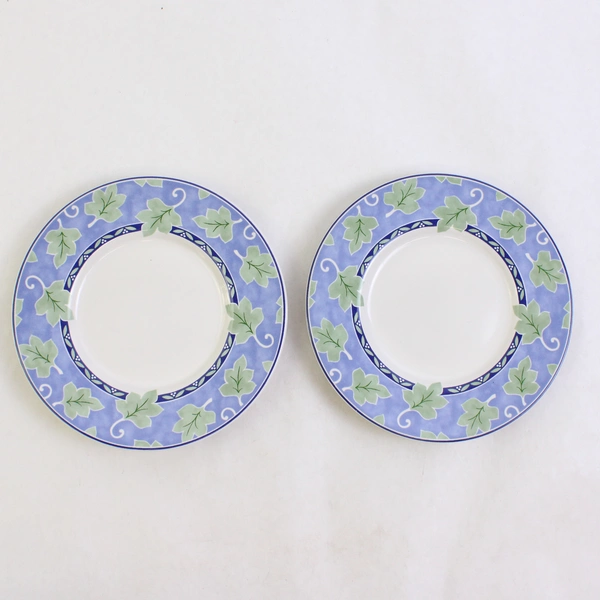 Set of 2 Pfaltzgraff Blue Isle Ceramic Saucers 6"