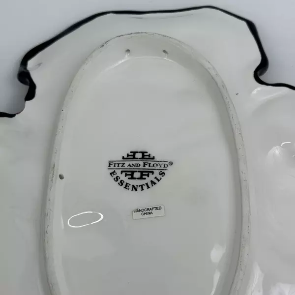 2003 Fitz & Floyd Top Hat Snowman Canape Plate