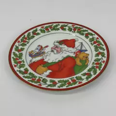 1990's Fitz And Floyd Kris Kringle Porcelain Christmas Plate 7.5 Inch