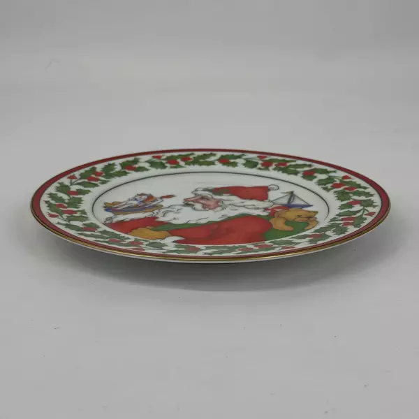 1990's Fitz And Floyd Kris Kringle Porcelain Christmas Plate 7.5 Inch