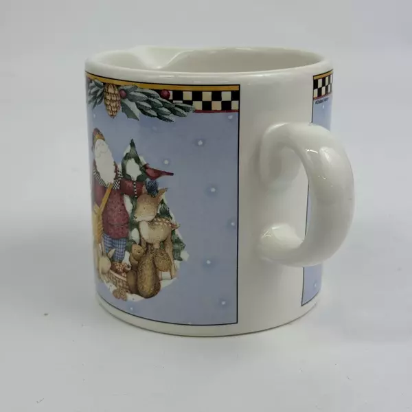  2001 Sakura Debbie Mumm Woodland Santa Creamer Cup Mug
