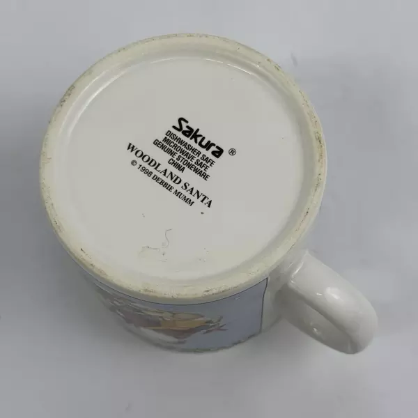  2001 Sakura Debbie Mumm Woodland Santa Creamer Cup Mug