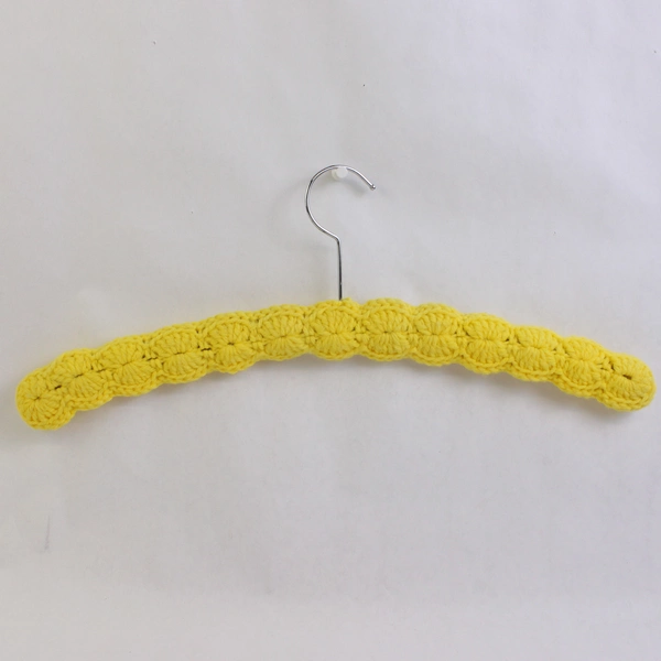 Lot of 5 Hand-Crocheted Clothes Hangers Various Colors