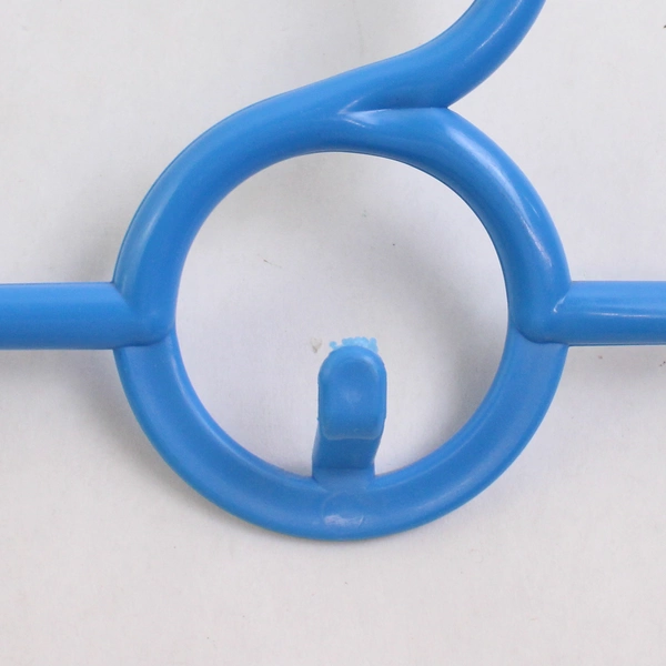 Lot of 5 Blue Plastic Clothes Hangers With Clips