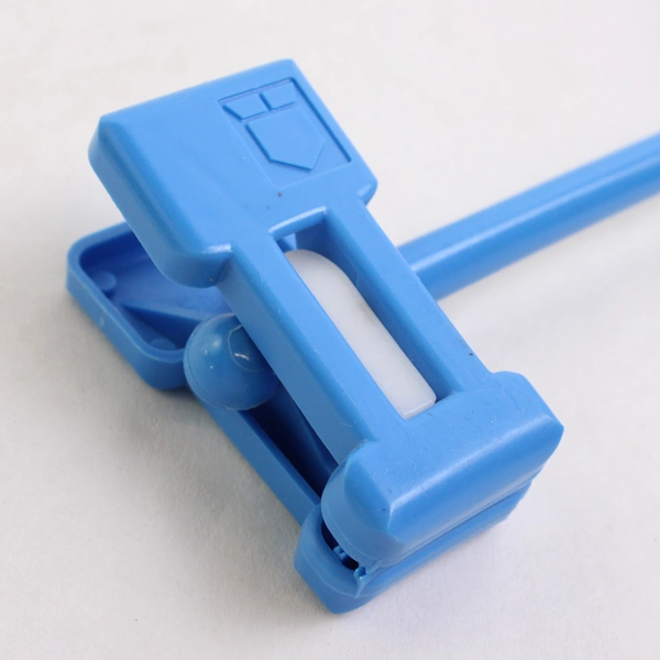 Lot of 5 Blue Plastic Clothes Hangers With Clips