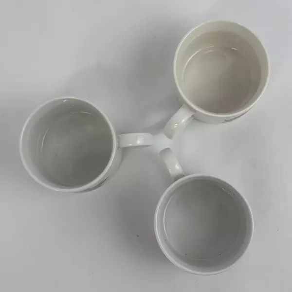 Set Of 3 Hallmark Poinsettia Christmas Coffee Mugs