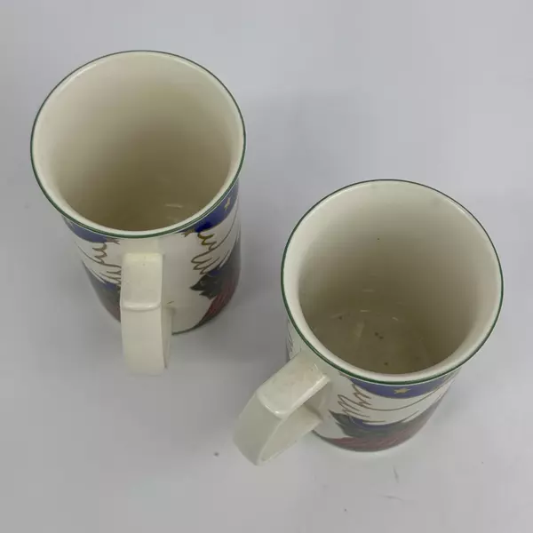 Set of 2 Mikasa Rejoice Holiday Coffee Tea Cocoa Mugs with Angels