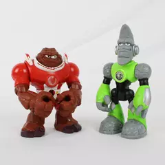 2 Fisher Price Planet Heroes 2006 Action Figures: Lunar The Moon & Digger 