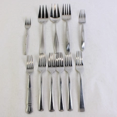 Lot of 11 Gorham Mismatched Flatware Stainless Steel Forks Various Types