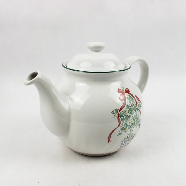 Corning Callaway Holiday Corelle Pattern 1 Quart Teapot W/ Lid Ceramic