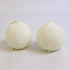 PartyLite 3 1/2" Snowball Pair Textured White Round Candles Q3510