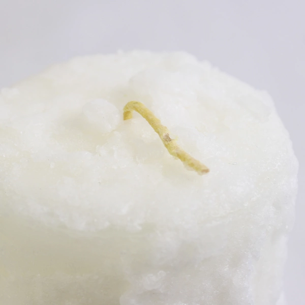 PartyLite C3688 Snowball Pillar Candle Textured White 6" Tall 3" Diameter