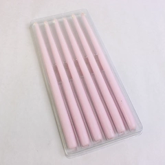 Set of 6 PartyLite D1097 Pink Rose Color Slim Taper Candles 10"/25 Cm Tall