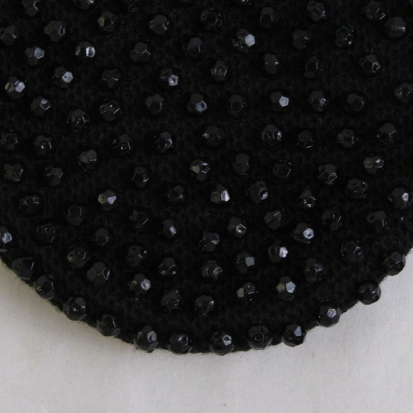 Vintage Black Beaded Clutch Coin Purse Clasp