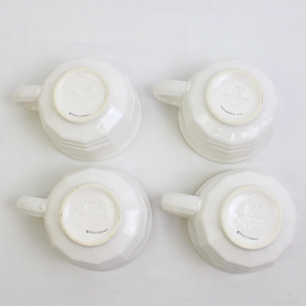 Lot Of 4 Pfaltzgraff Christmas Heritage Pattern Flat Cup Handled Mug 2.75" Tall