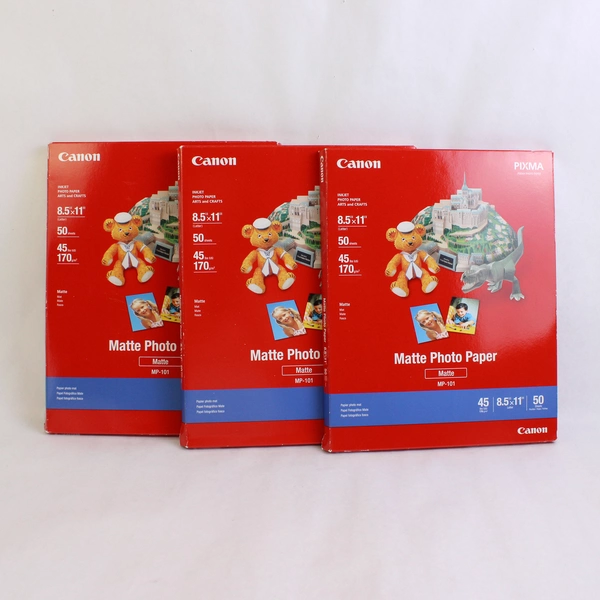Canon 7981A004 Photo Paper Plus Matte 8-1/2 x 11 Lot of 3 Opened Boxes