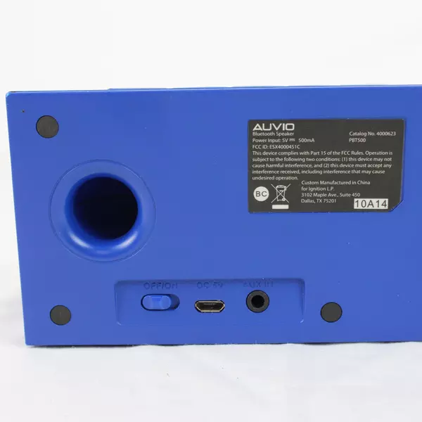 Auvio Bluetooth Home Speaker with Aux Input Portable Wireless Blue