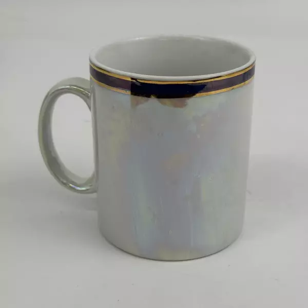 Alaska Souvenir Coffee Mug Cup Opalescent Map