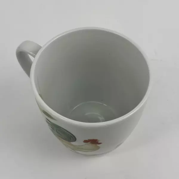 Pfaltzgraff Garden Rooster Mug Cup Daphne B White Sunflowers Coffee