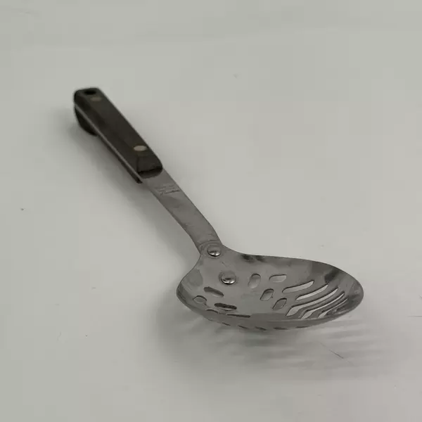 Vintage Maid Of Honor Stainless Slotted Serving Spoon 11.5” Two Tang Handle