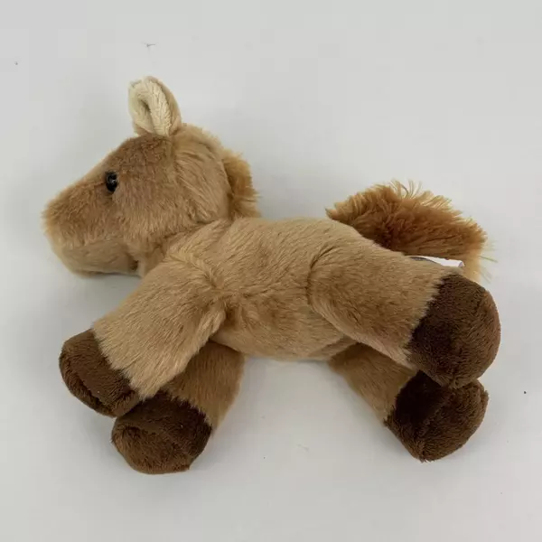 2023 Aurora World Mini Flopsie Pony Plush Toy 8in Tan Horse