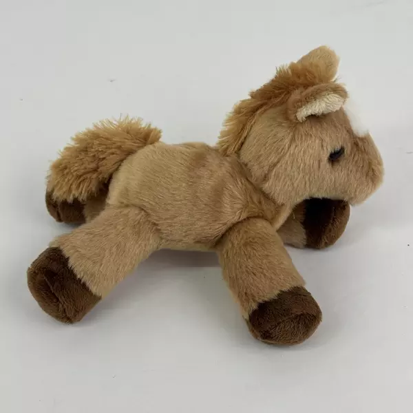 2023 Aurora World Mini Flopsie Pony Plush Toy 8in Tan Horse