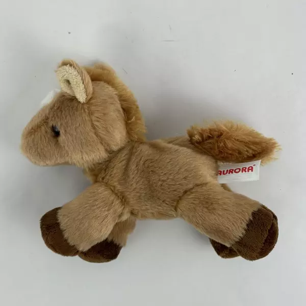 2023 Aurora World Mini Flopsie Pony Plush Toy 8in Tan Horse
