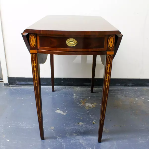 George III Style Drop Leaf Vintage Wooden Accent Table