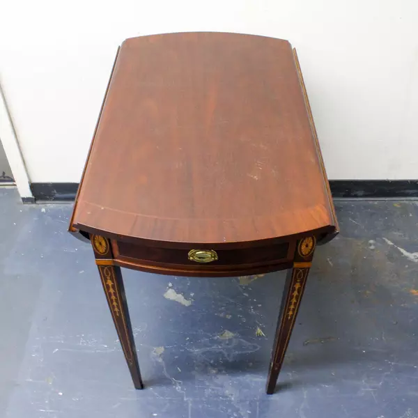 George III Style Drop Leaf Vintage Wooden Accent Table