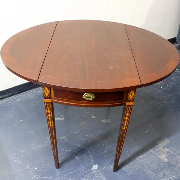 George III Style Drop Leaf Vintage Wooden Accent Table
