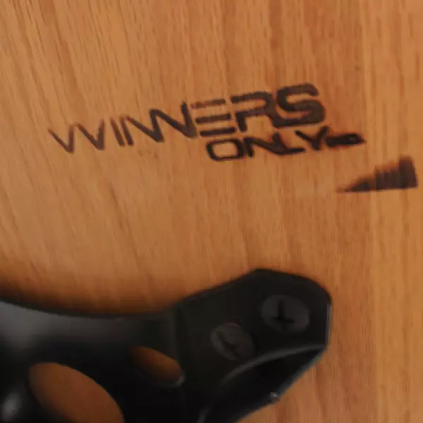 Winners Only Rolling Wooden Bankers Chair with Embroidered Seat Pad